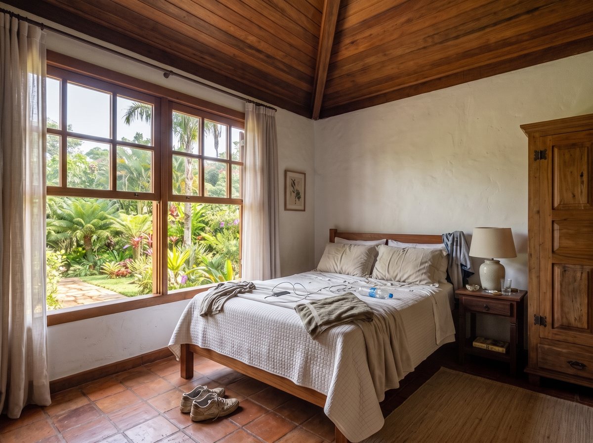 Quarto como estava no anúncio